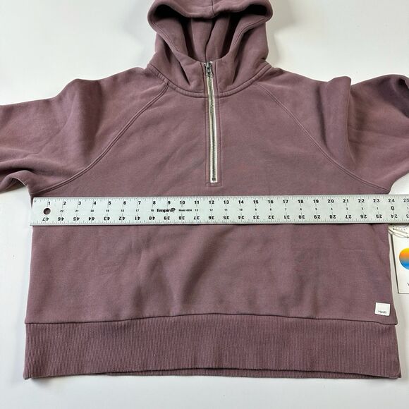 NWT Vuori Restore Half Zip Hoodie Elderberry Women’s Size Large - Picture 5 of 8